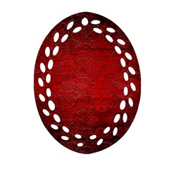 Red-grunge-texture-black-gradient Oval Filigree Ornament (two Sides)