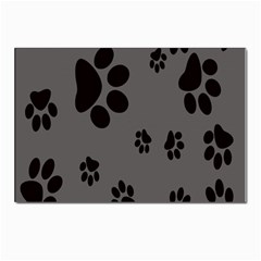 Dog-foodprint Paw Prints Seamless Background And Pattern Postcard 4 x 6  (pkg Of 10) by Ket1n9