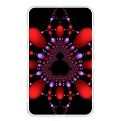 Fractal Red Violet Symmetric Spheres On Black Memory Card Reader (Rectangular)