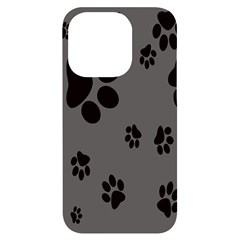 Dog-foodprint Paw Prints Seamless Background And Pattern Iphone 14 Pro Black Uv Print Case by Ket1n9