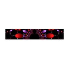 Fractal Red Violet Symmetric Spheres On Black Premium Plush Fleece Scarf (Mini)