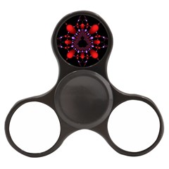 Fractal Red Violet Symmetric Spheres On Black Finger Spinner