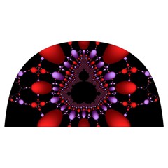 Fractal Red Violet Symmetric Spheres On Black Anti Scalding Pot Cap