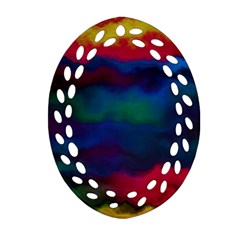 Watercolour-color-background Oval Filigree Ornament (two Sides)