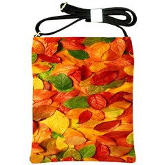 Leaves Texture Shoulder Sling Bag by Ket1n9