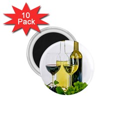 White-wine-red-wine-the-bottle 1.75  Magnets (10 pack) 