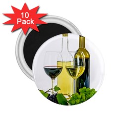 White-wine-red-wine-the-bottle 2 25  Magnets (10 Pack)  by Ket1n9