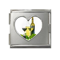 White-wine-red-wine-the-bottle Mega Link Heart Italian Charm (18mm) by Ket1n9