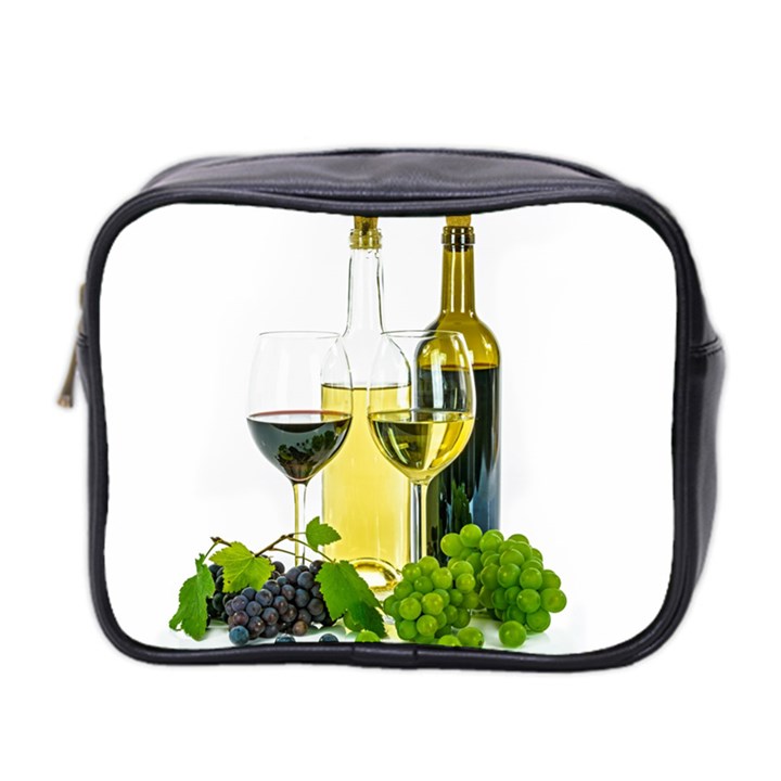 White-wine-red-wine-the-bottle Mini Toiletries Bag (Two Sides)