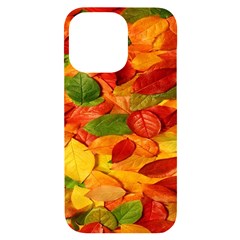 Leaves Texture Iphone 14 Pro Max Black Uv Print Case by Ket1n9