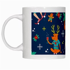 Colorful Funny Christmas Pattern White Mug by Ket1n9