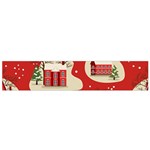 Christmas New Year Seamless Pattern Small Premium Plush Fleece Scarf Front