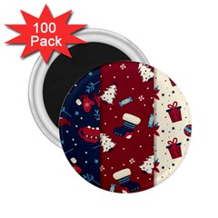 Flat Design Christmas Pattern Collection Art 2 25  Magnets (100 Pack)  by Ket1n9