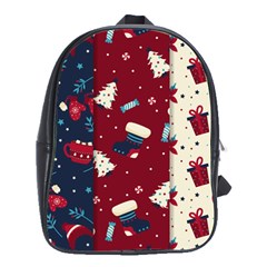 Flat Design Christmas Pattern Collection Art School Bag (large) by Ket1n9