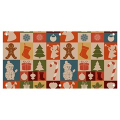 Cute Christmas Seamless Pattern Vector  - Banner And Sign 4  X 2  by Ket1n9