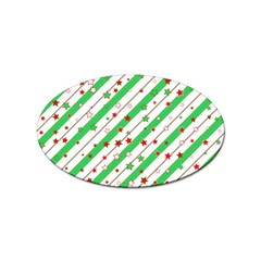 Christmas Paper Stars Pattern Texture Background Colorful Colors Seamless Sticker (oval)