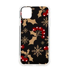 Christmas Pattern With Snowflakes Berries Iphone 11 Tpu Uv Print Case by Ket1n9