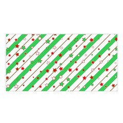 Christmas Paper Stars Pattern Texture Background Colorful Colors Seamless Satin Shawl 45  X 80  by Ket1n9