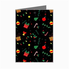 Christmas Pattern Texture Colorful Wallpaper Mini Greeting Card