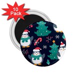 Colorful Funny Christmas Pattern 2.25  Magnets (10 pack)  Front