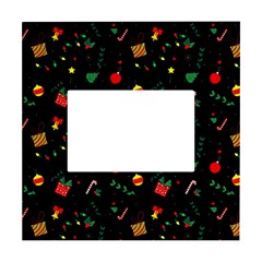 Christmas Pattern Texture Colorful Wallpaper White Box Photo Frame 4  X 6  by Ket1n9