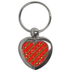 Christmas Paper Star Texture Key Chain (heart) by Ket1n9
