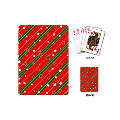 Christmas Paper Star Texture Playing Cards Single Design (mini) by Ket1n9