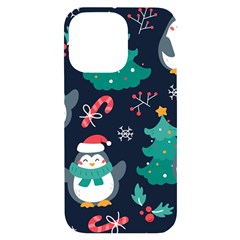 Colorful Funny Christmas Pattern iPhone 14 Pro Max Black UV Print Case