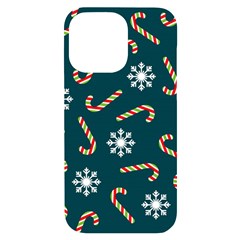 Christmas Seamless Pattern With Candies Snowflakes Iphone 14 Pro Max Black Uv Print Case by Ket1n9