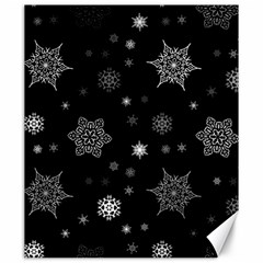 Christmas Snowflake Seamless Pattern With Tiled Falling Snow Canvas 20  X 24  by Ket1n9