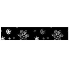 Christmas Snowflake Seamless Pattern With Tiled Falling Snow Large Premium Plush Fleece Scarf  by Ket1n9