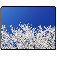 Crown-aesthetic-branches-hoarfrost- Fleece Blanket (medium) by Ket1n9