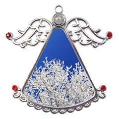 Crown-aesthetic-branches-hoarfrost- Metal Angel With Crystal Ornament by Ket1n9