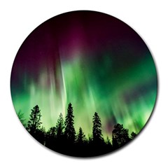 Aurora-borealis-northern-lights Round Mousepad