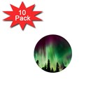 Aurora-borealis-northern-lights 1  Mini Magnet (10 pack)  Front