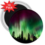 Aurora-borealis-northern-lights 3  Magnets (10 pack)  Front