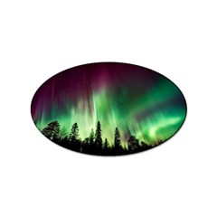 Aurora-borealis-northern-lights Sticker (Oval)