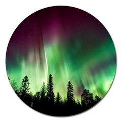 Aurora-borealis-northern-lights Magnet 5  (Round)
