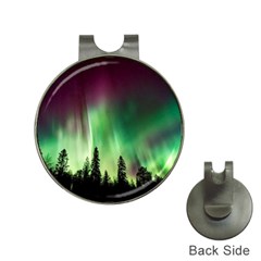 Aurora-borealis-northern-lights Hat Clips with Golf Markers