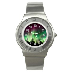Aurora-borealis-northern-lights Stainless Steel Watch