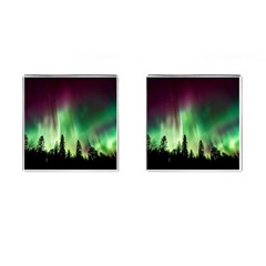 Aurora-borealis-northern-lights Cufflinks (Square)