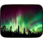 Aurora-borealis-northern-lights Two Sides Fleece Blanket (Mini) 35 x27  Blanket Front