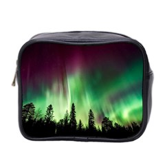 Aurora-borealis-northern-lights Mini Toiletries Bag (Two Sides)