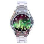 Aurora-borealis-northern-lights Stainless Steel Analogue Watch Front