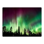 Aurora-borealis-northern-lights Two Sides Premium Plush Fleece Blanket (Mini) 35 x27  Blanket Back