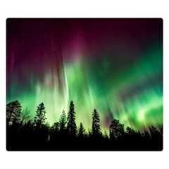 Aurora-borealis-northern-lights Two Sides Premium Plush Fleece Blanket (Small)