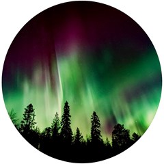 Aurora-borealis-northern-lights Uv Print Round Tile Coaster by Ket1n9