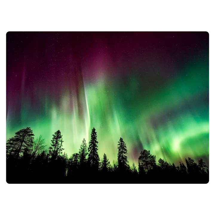 Aurora-borealis-northern-lights Two Sides Premium Plush Fleece Blanket (Extra Small)