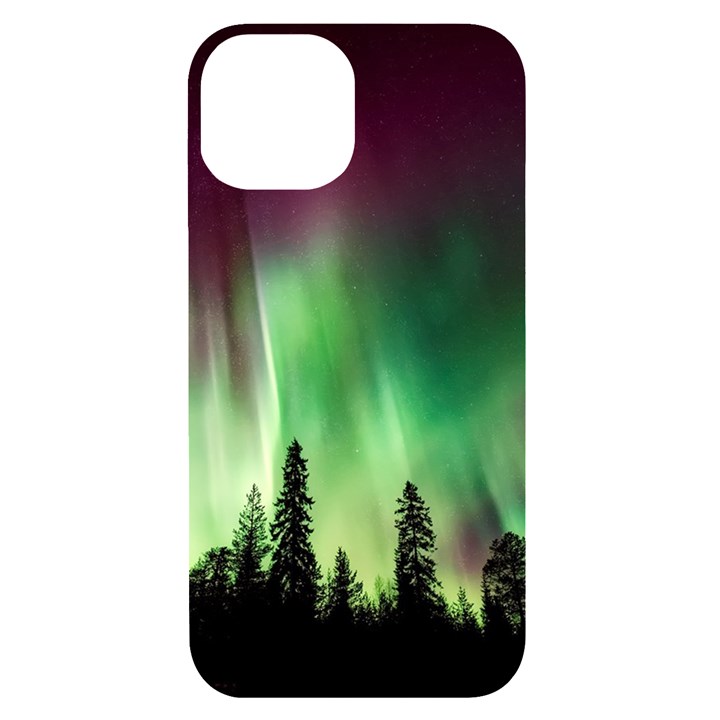 Aurora-borealis-northern-lights iPhone 14 Black UV Print Case