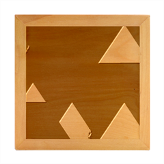 Abstract Triangle Wallpaper Wood Photo Frame Cube by Ket1n9